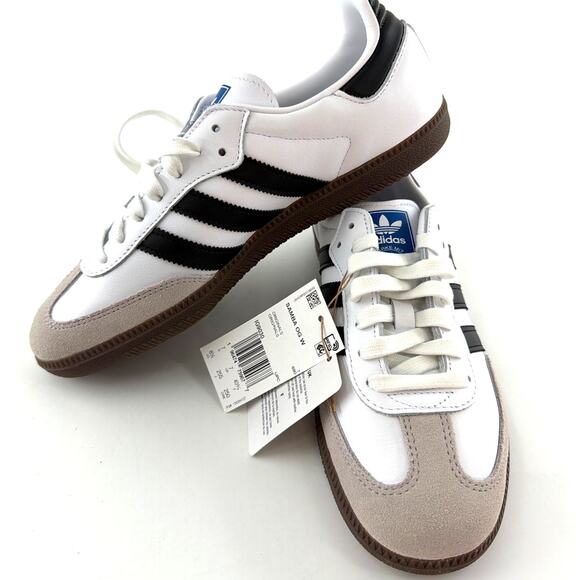 Adidas Women's Cloud White Core Black Clear Granite Samba OG Sneakers Size 8.5 - Picture 10 of 12